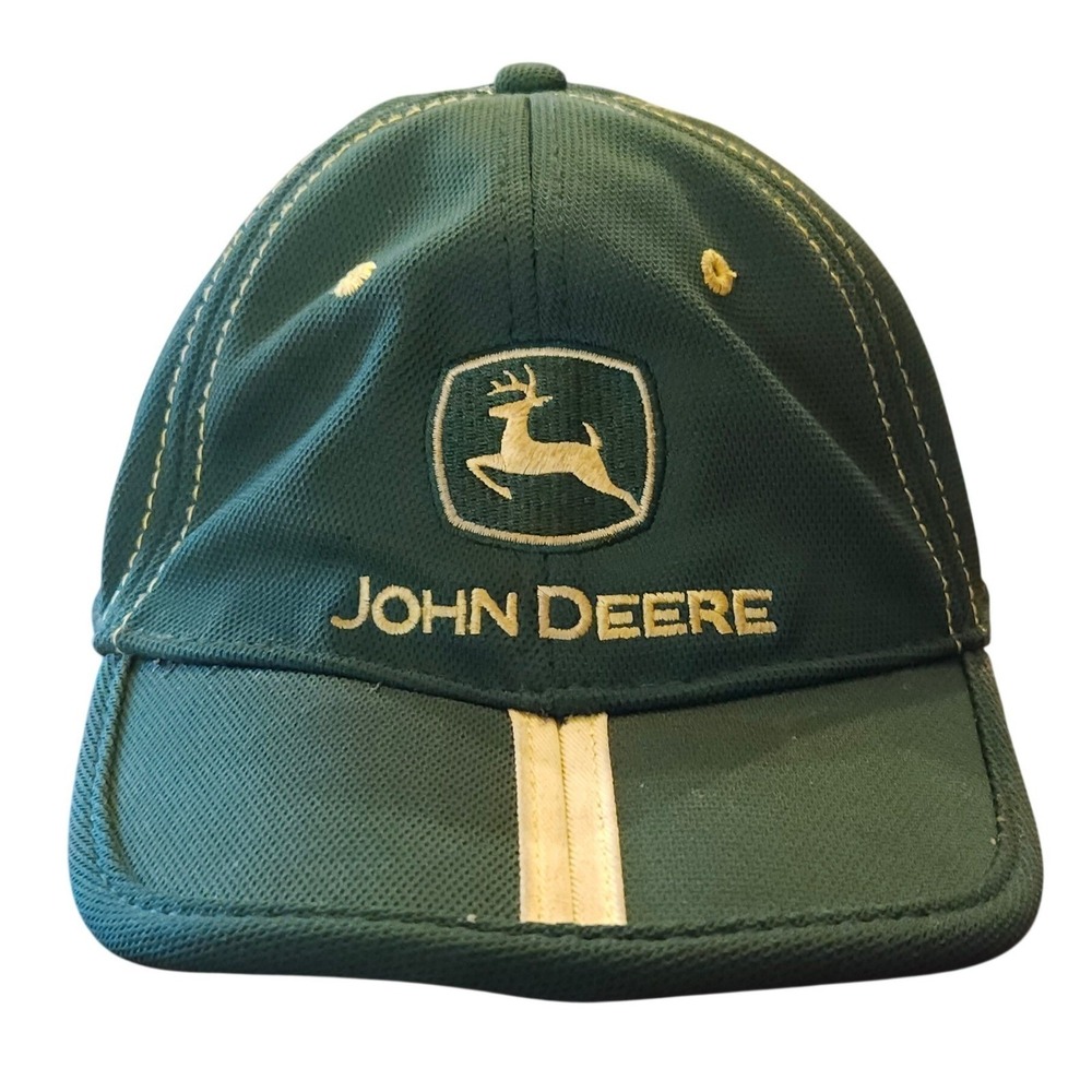 Vintage John Deere Baseball Cap Green Yellow Logo One Size Tractor Adjustable